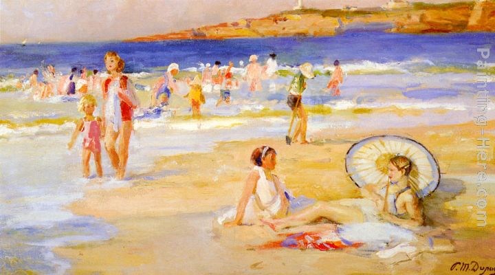 Paul Michel Dupuy Beach At Biarritz